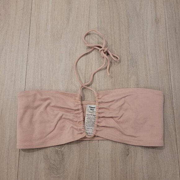 SUNDAY BEST | Aritzia Cora Halter Top Bandeau | Sz. S - Picture 5 of 8